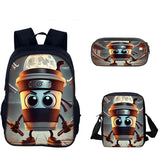 Tung Tung Tung Sahur Schoolbag Backpack Lunch Bag Pencil Case 3pcs Set Gift for Kids Students